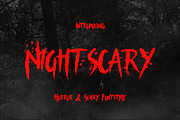 Nightscary - Horror & Scary Font, a Handwritten Font by Typefactoryco (Thumbnail 1 of 8)