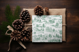 Santa Toile - Digital Paper Set