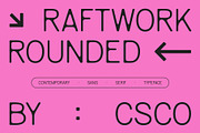 Raftwork Rounded, a Sans Serif Font by Craft Supply Co. (Thumbnail 1 of 8)