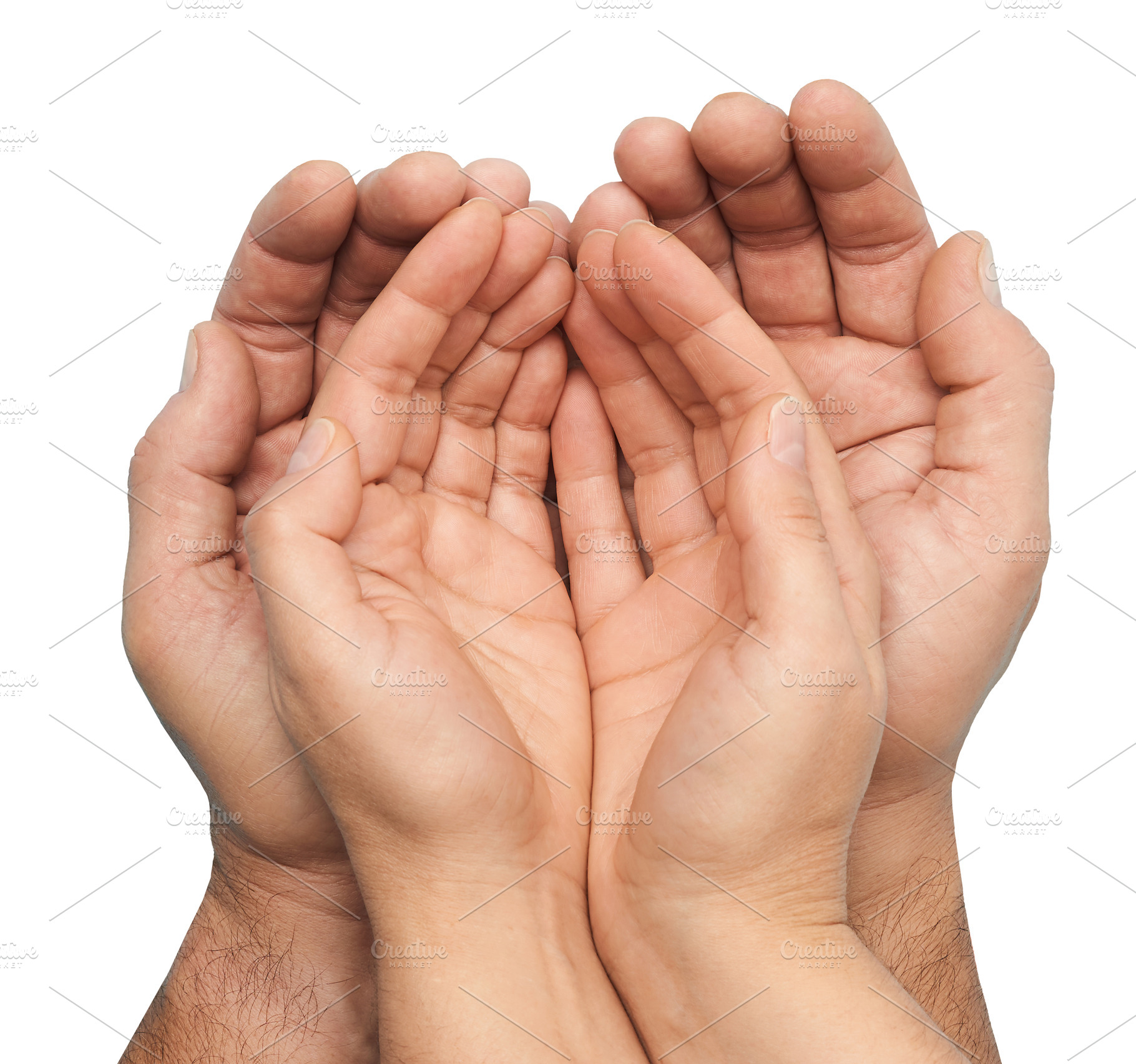 Two people, a man and a woman, clasped together in a cup or gest, a Person Photo by ndanko