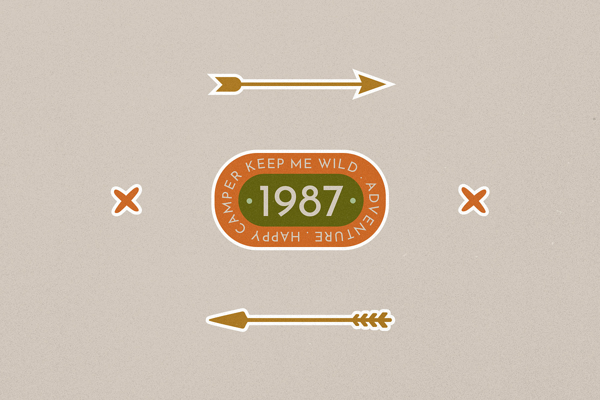 40 Retro Camp Stickers, an Object Graphic by Parisa-Artstudio (Photo 3 of 5)