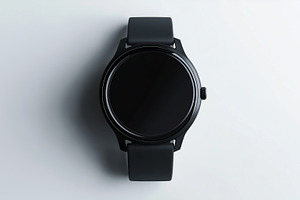 Blank black round smartwatch mockup, a Technology Photo by MistyDay