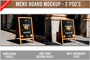 Menu Board Mockup PSD, an Advertising Mockup by Bruno's Shop (Thumbnail 1 of 4)