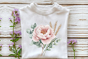 Pink Boho Wedding Floral Clipart, an Illustration by Rose Art (Thumbnail 6 of 7)