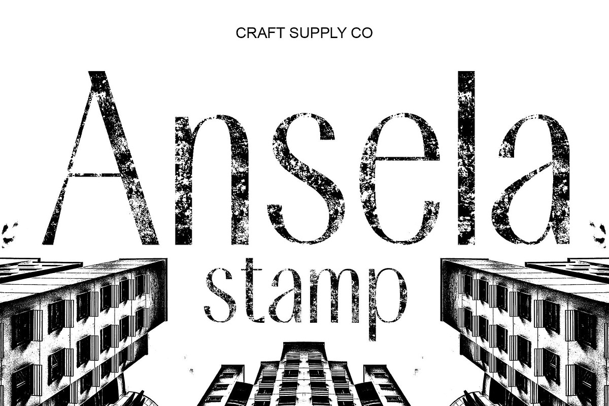 Ansela Stamp, a Sans Serif Font by Craft Supply Co. (Photo 1 of 8)