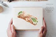 Pistachio Cannoli Watercolor Clipart, a Food Illustration by Kolorata Art (Thumbnail 2 of 3)