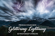 Glittering Lightning Overlays Ps