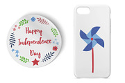 Independence Day Clipart and SVG, an Illustration by Huckleberry Hearts (Thumbnail 2 of 2)