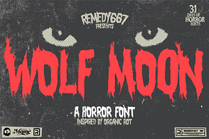 Wolf Moon Spooky Font