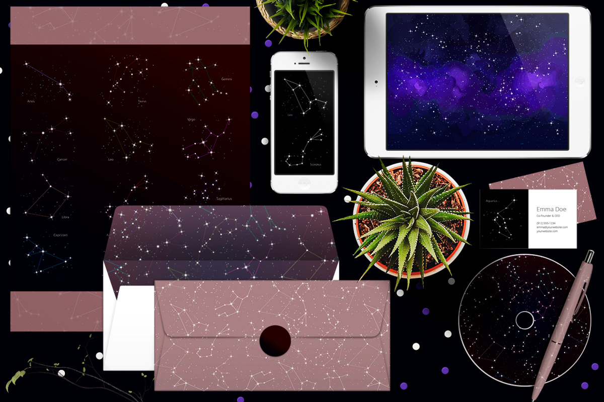 Cosmos vector set, a Technology Illustration by Indie Khisa (Photo 7 of 8)
