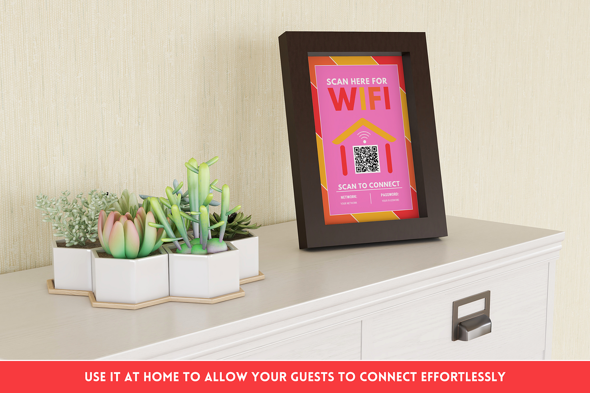 WiFi QR Code Sign - Colorful, a Card Template by SunshineStudioBoutique (Photo 7 of 10)