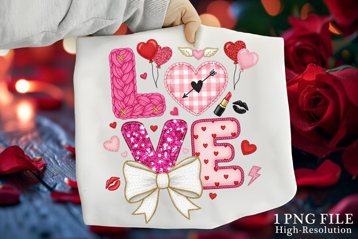 Crochet Love Valentine Day PNG, an Illustration by Canvas Craft (Photo 1 of 7)
