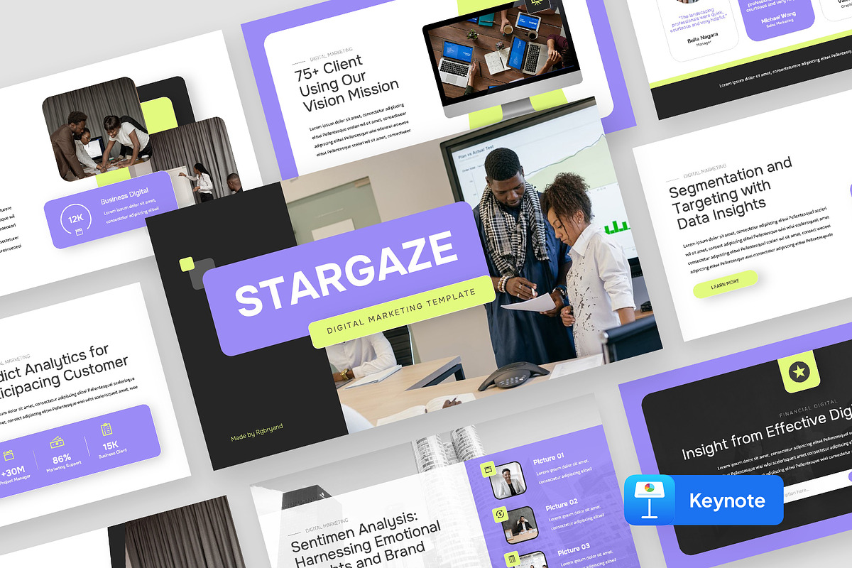 STARGAZE - Digital Marketing Keynote, a Presentation Template by rgbryand (Photo 1 of 9)