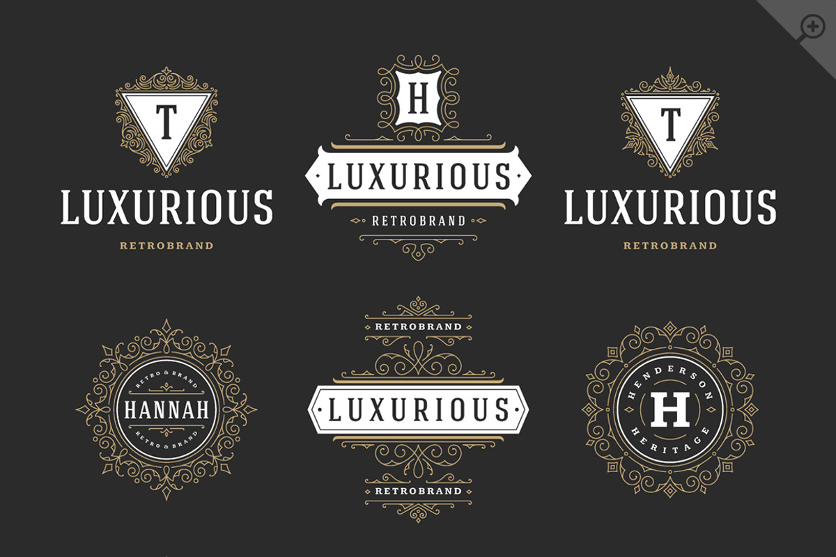 250 ornaments logos & monograms, a Branding & Logo Template by Vasya Kobelev (Photo 7 of 23)