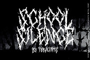 School Silence - Death Metal Font, a Blackletter Font by tebaltipislab (Thumbnail 1 of 12)