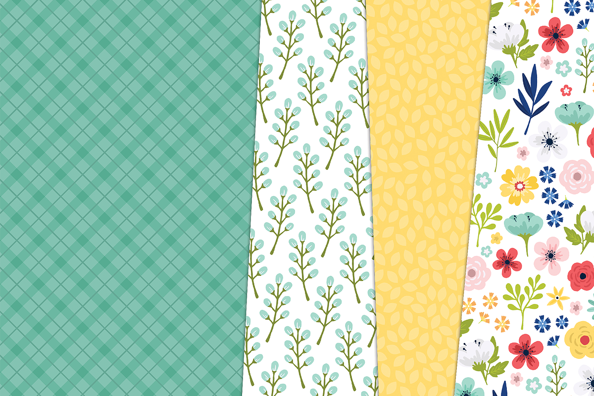 Summer Floral Digital Bundle, a Pattern Graphic by Paper Starr Studio (Photo 2 of 6)