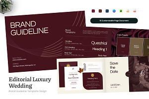 Editorial Wedding Brand Book, a Magazine Template by twinstd