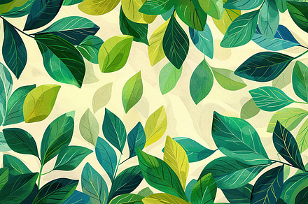 Lush Green Foliage Background, Gener, a Photo by LOGOCREATIVE