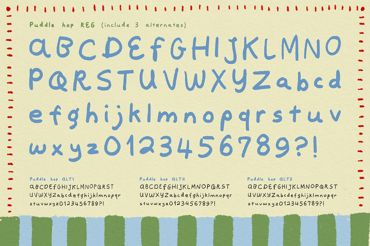 Puddle Hop Handwritten Font, a Handwritten Font by Perplexitics (Photo 9 of 11)