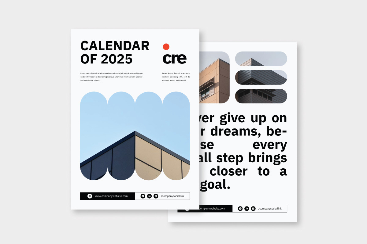Wall Calendar 2025 Design V1, a Stationery Template by trabaskriya (Photo 3 of 3)