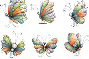 Whimsical Spring Butterfly Clipart, an Illustration by Designking (Thumbnail 5 of 5)