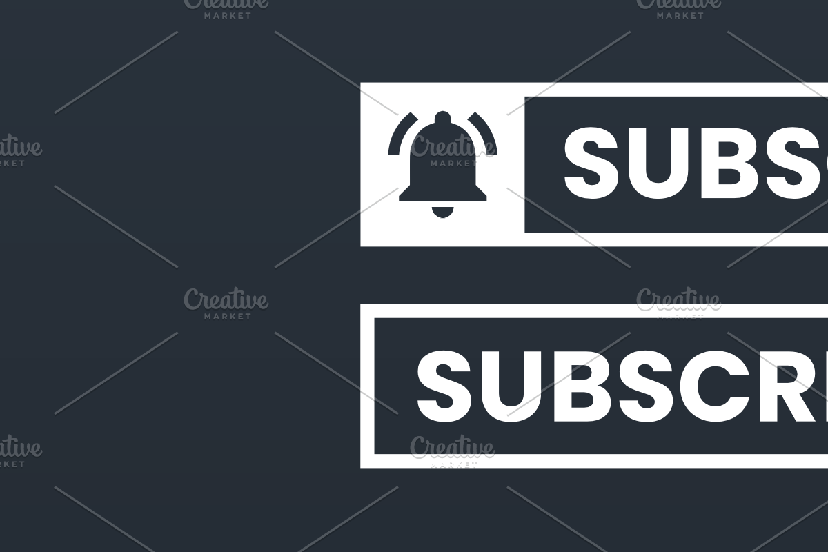 YouTube Subscribe Button icon, a Graphic by Vaughn Studios (Photo 5 of 6)