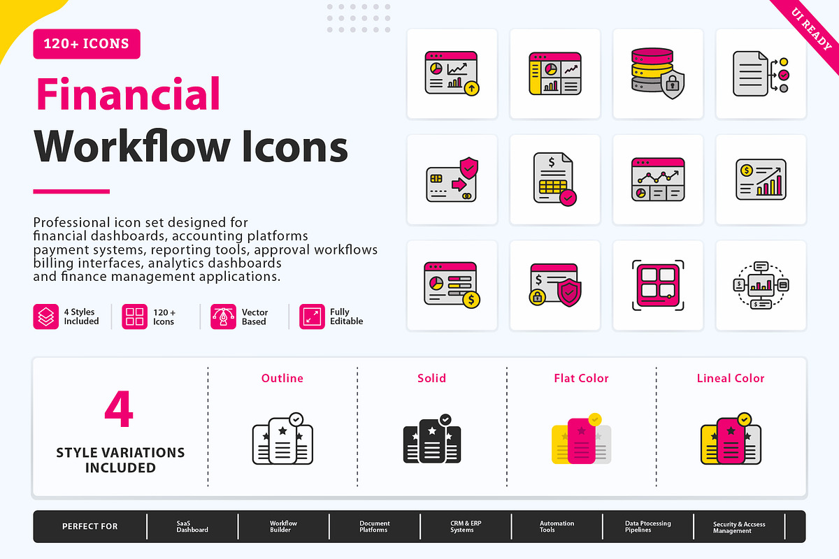 Financial Operations Icons, an Outline Icon by vexper (Photo 1 of 10)