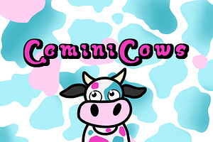 Gemini Cows Retro Typeface