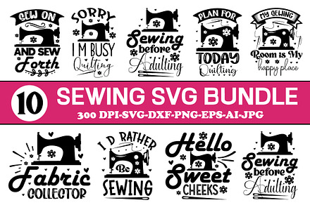 Sewing SVG Bundle, an Object Graphic by GatewayDesign