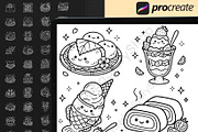 140 Sweets & Food Procreate Stamps, a Brush Add-On by DrawingStoryShop (Thumbnail 2 of 6)