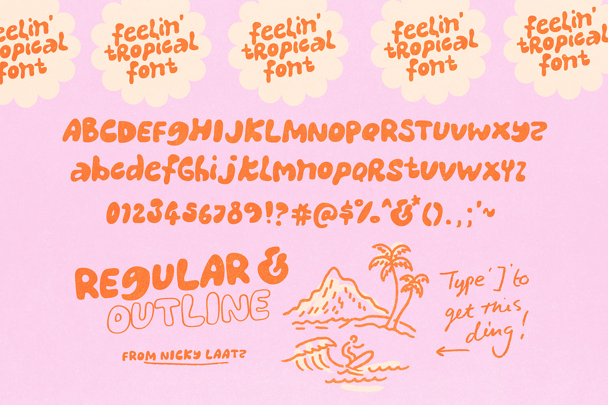 Feelin Tropical Font Set, a Handwritten Font by Nicky Laatz (Photo 13 of 13)