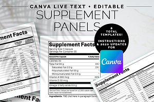 Canva Supplement Facts Labels Temp