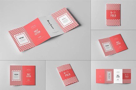 4-Fold Half Letter Brochure Mockup, an Advertising Mockup by zippypixelstudio