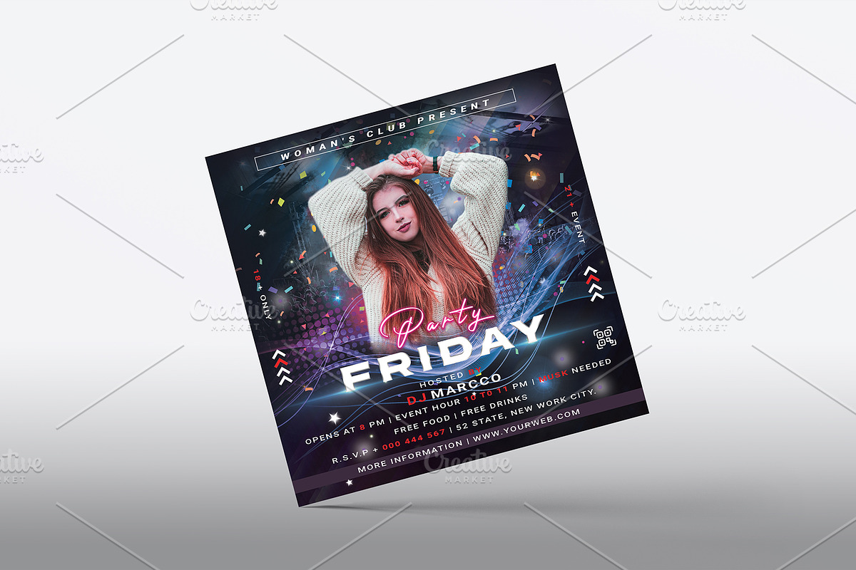 Friday Party Flyer, Nightclub Flyer, a Flyer Template by Artphic (Photo 3 of 4)