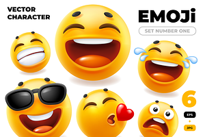 3d Happy Emoji | Vector Set