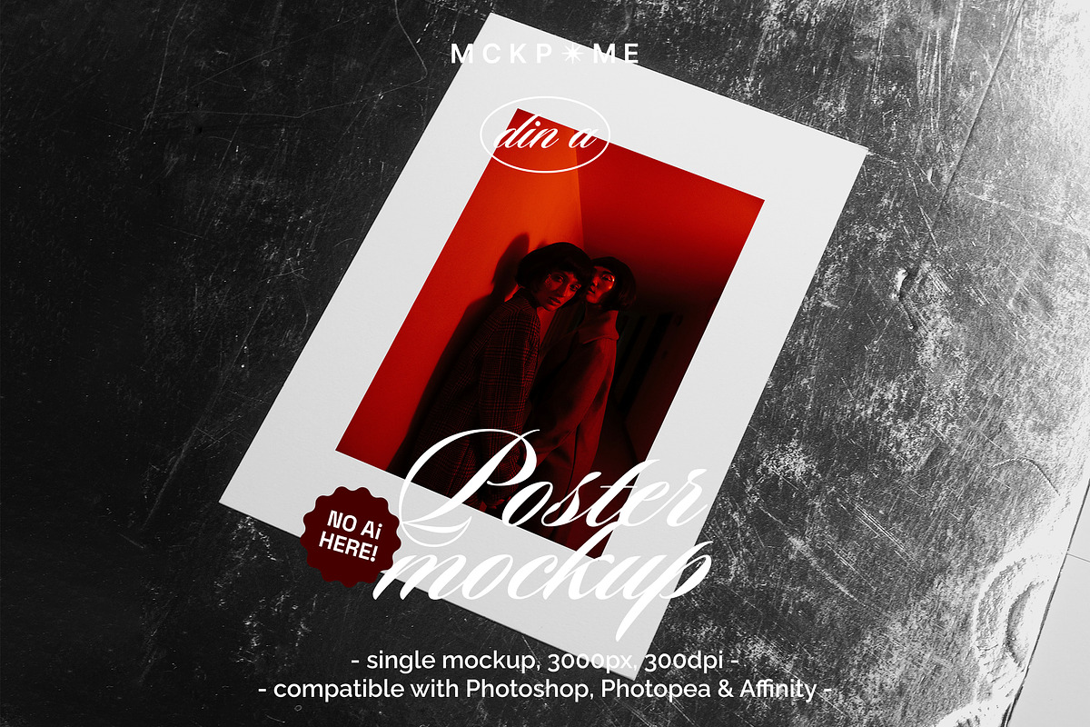 DinA art print: modern poster mockup, a Merchandise Mockup by MCKP*ME (Photo 1 of 3)