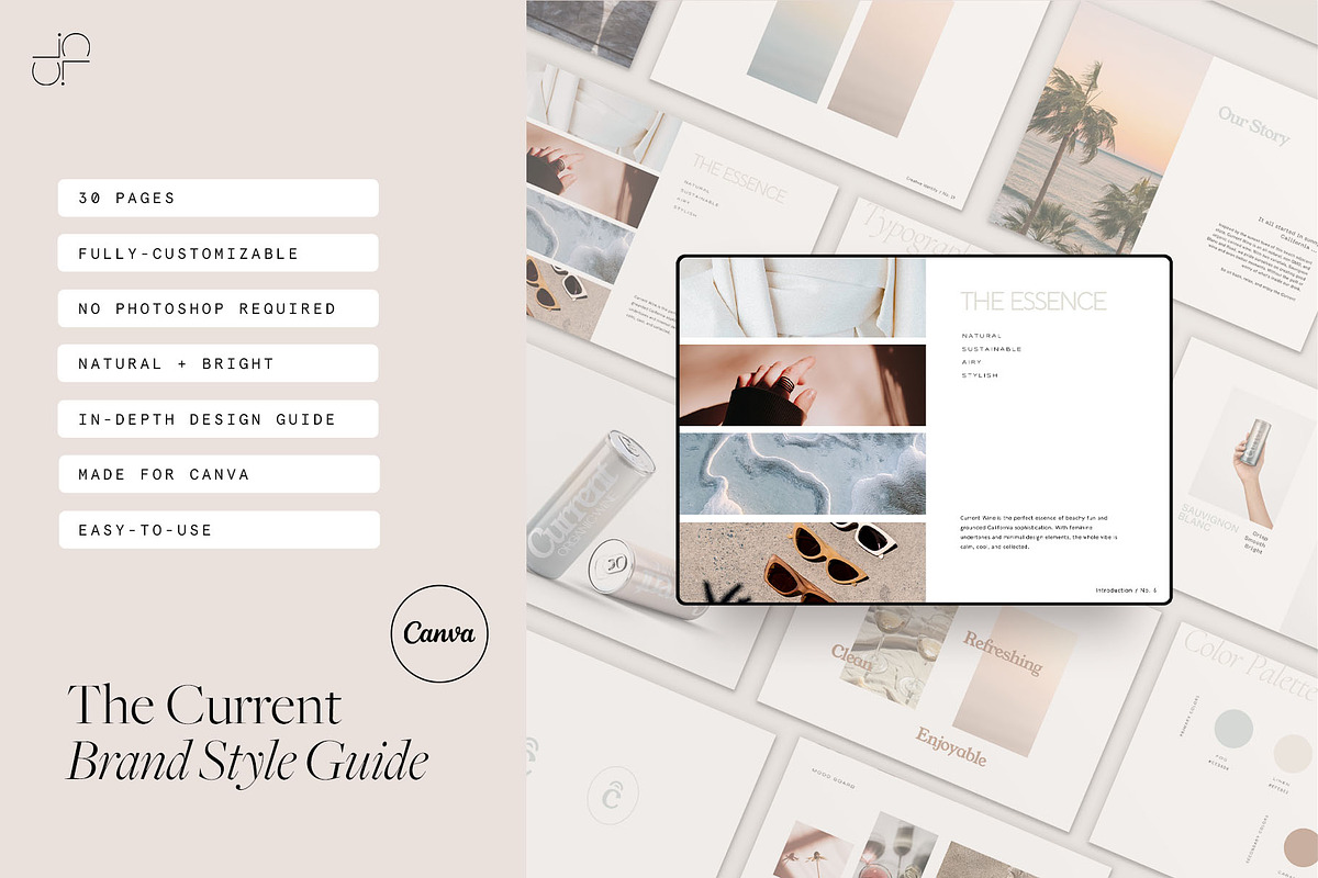 Current Brand Style Guide Template, a Books & Magazine Mockup by Chloe Leonard Studio (Photo 1 of 6)
