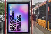 Warsaw Citylight Ad Bus Stop 12 v1, an Advertising Mockup by Graphic Shelter (Thumbnail 8 of 8)
