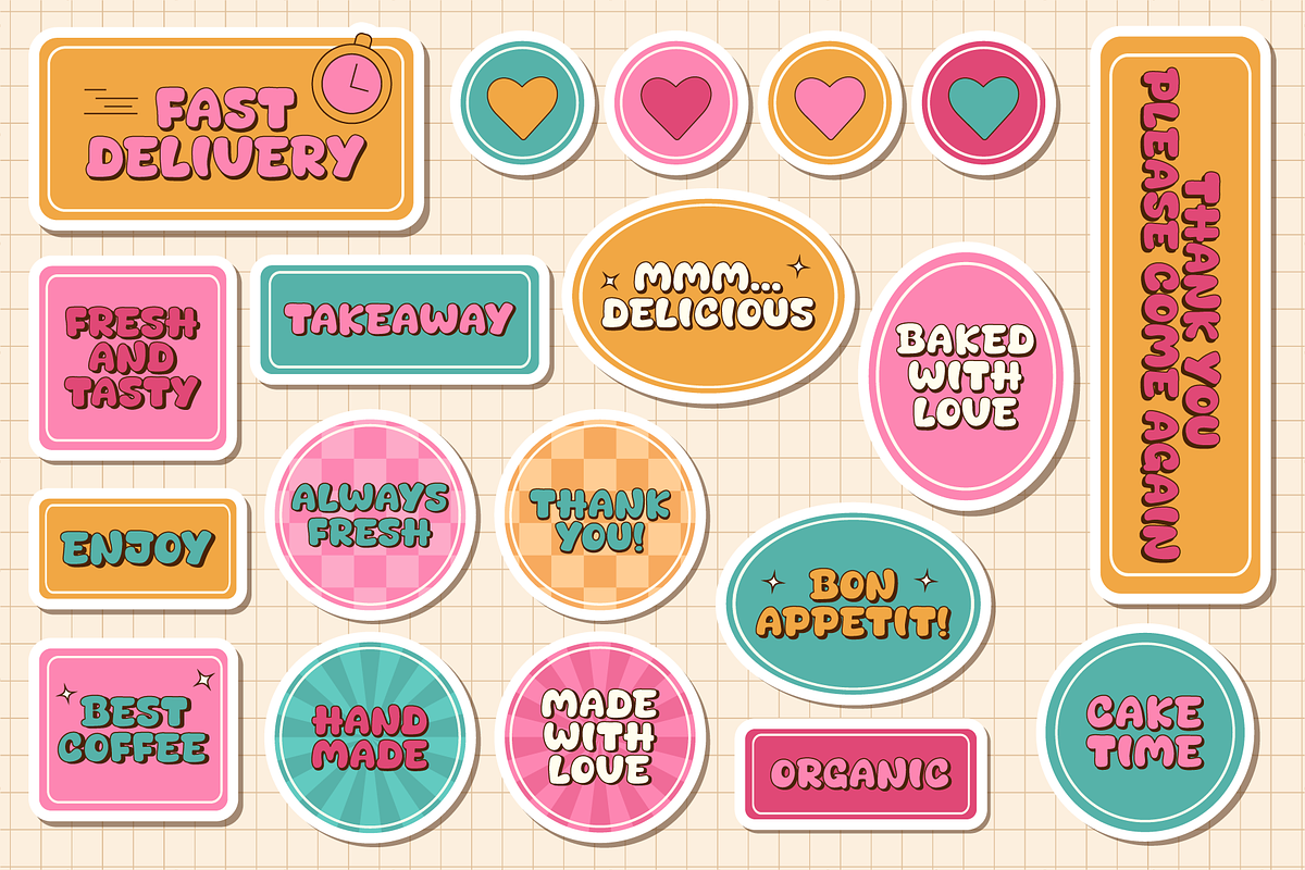 Groovy Sweet Food Collection, a Food Illustration by Alla's Creations (Photo 4 of 13)