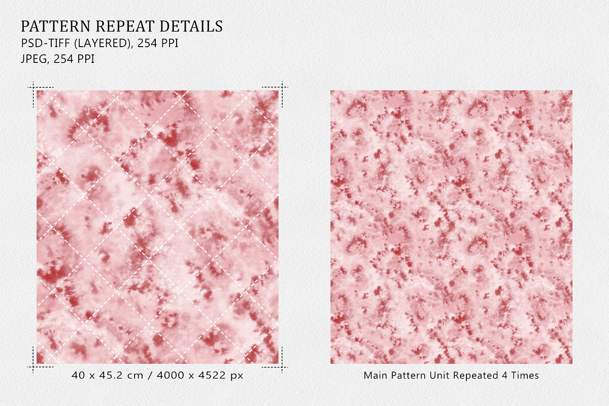 Dusty Rose Tie Dye Seamless Pattern, a Texture Graphic by Gullenda (Photo 2 of 6)