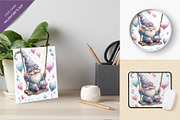 Gnomes in love. Cards for Valentines, a Decorative Illustration by KENO Mascots (Thumbnail 4 of 6)