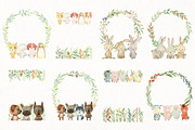 48 watercolor frames with animals., an Animal Illustration by TaPilipa (Thumbnail 2 of 6)