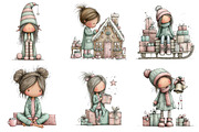 Christmas Little Girl Clipart, an Illustration by CreationArt (Thumbnail 2 of 5)