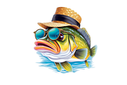 Cool Bass Fish Sublimation Clipart B, an Object Graphic by Regulrcrative (Thumbnail 5 of 7)