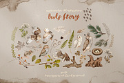 Owls Story watercolor forest clipart, an Animal Illustration by Alamella (Thumbnail 10 of 12)