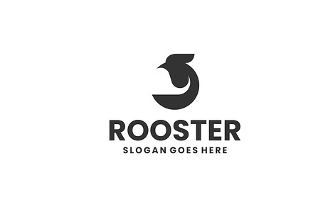 Logo Rooster Pose Vintage Style
