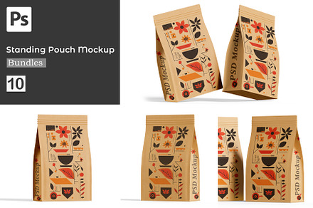 Standing pouch mockup bundles