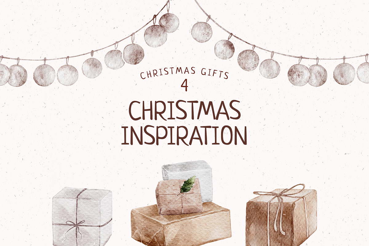 Christmas Inspiration Watercolor set, a Seasonal Illustration by Yakovleva Margarita (Photo 7 of 19)