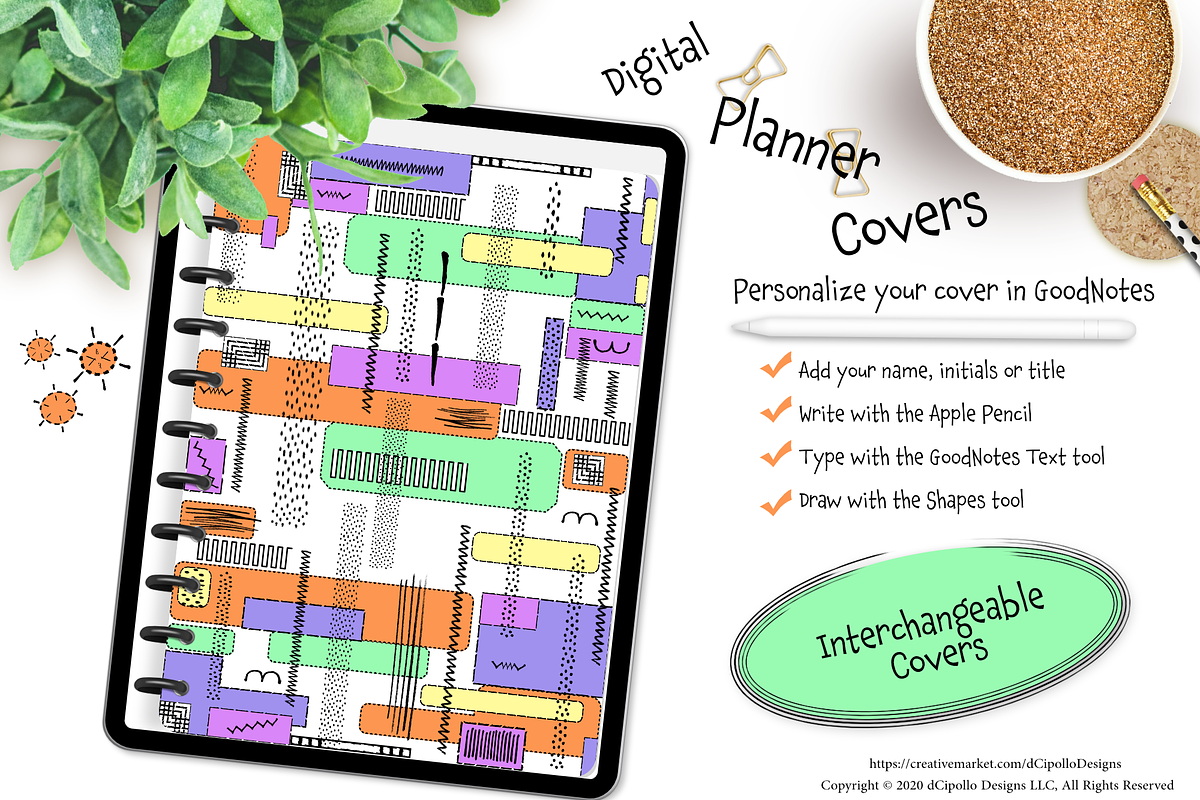 Imagine & Dream Digi Planner Covers, a Stationery Template by dCipollo Designs (Photo 5 of 6)