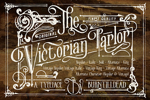 Victorian Parlor, a Serif Font by Burntilldead